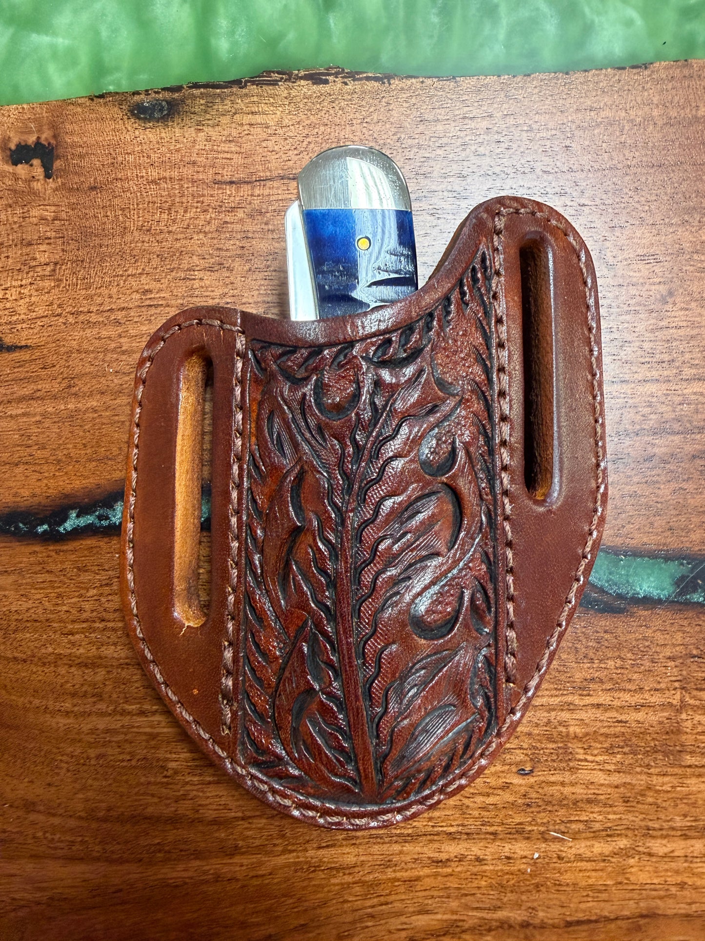 #18 Pancake style sheath fits Trapper, full size Copper Lock