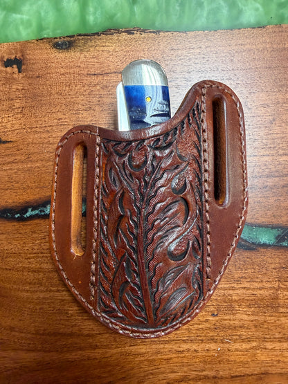 #18 Pancake style sheath fits Trapper, full size Copper Lock