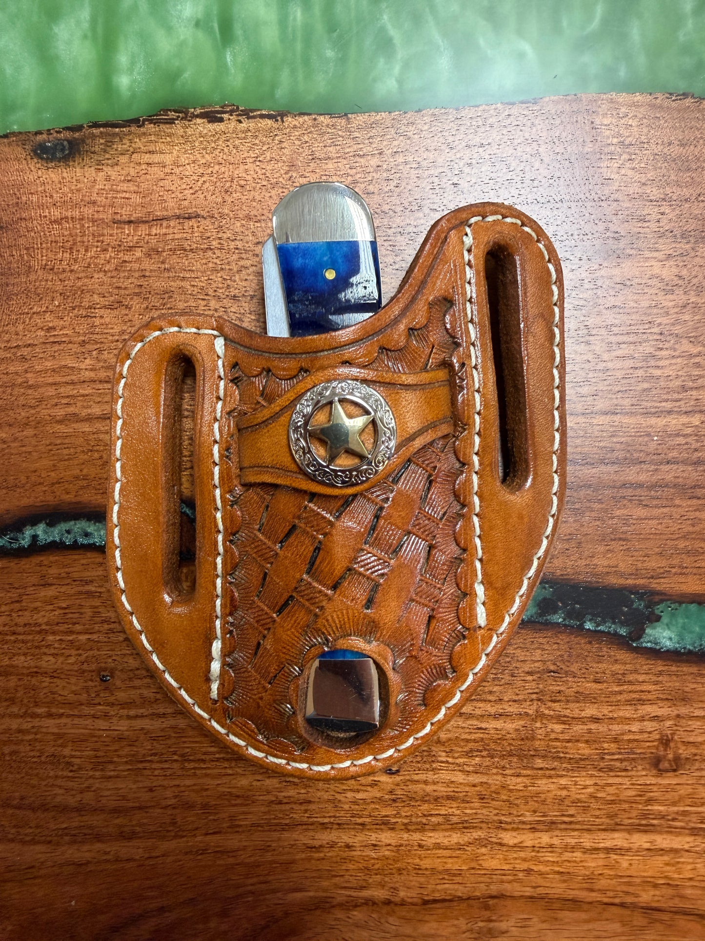 #17 Handmade Leather Sheath with Star Concho