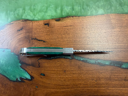 Trapper Hidden Release Green Giraffe Bone Handles