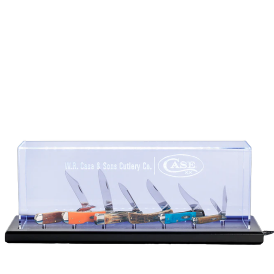 White Walnut Illuminated Dome Display