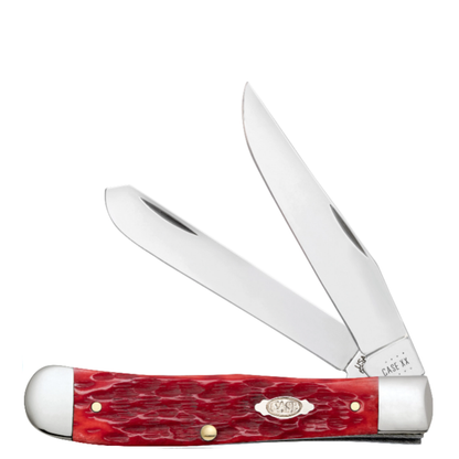 Peach Seed Jig Dark Red Bone CS Trapper with Pocket Clip