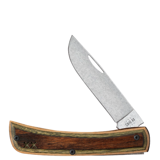 Brown & Green Laminate Wood S35VN Steel Sodbuster Jr.