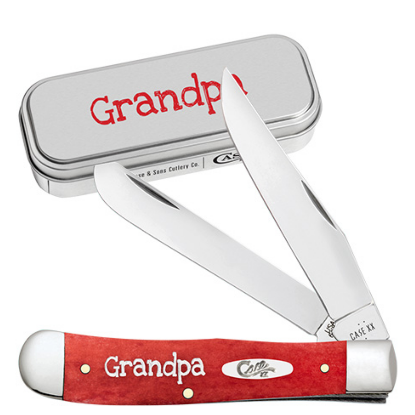 Dark Red Bone "Grandpa" Trapper + Gift Tin