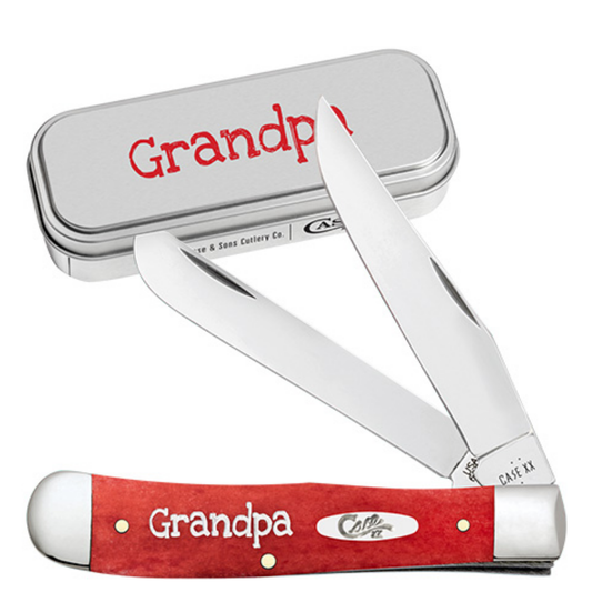 Dark Red Bone "Grandpa" Trapper + Gift Tin