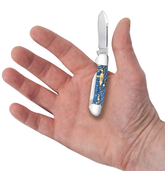 Smooth Blue Sycamore Wood Baby Butterbean