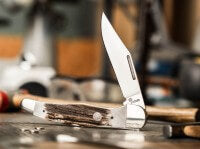 Boker Germany Treebrand Locking Hunter One Blade Stag D2