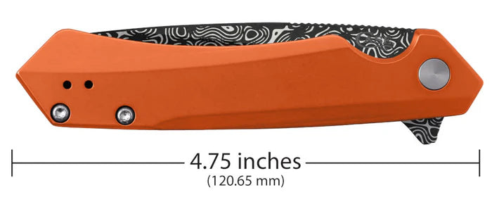 Orange Anodized Aluminum Tanto S35VN