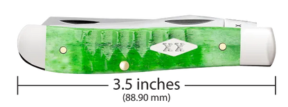 Case XX™ Mini Trapper Gator Jig Bright Green Bone 11441 Stainless Pocket Knife