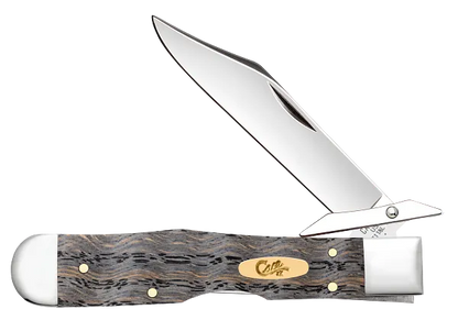 Cheetah Cub Black Curly Oak Wood 14013 Stainless Pocket Knife