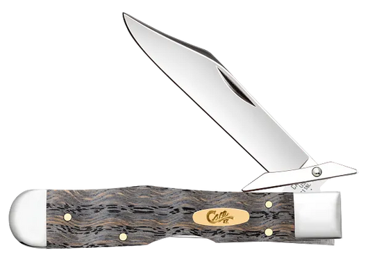Cheetah Cub Black Curly Oak Wood 14013 Stainless Pocket Knife