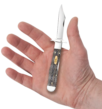 Cheetah Cub Black Curly Oak Wood 14013 Stainless Pocket Knife