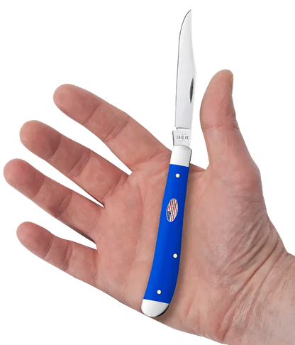 Slimline Trapper Royal Blue Synthetic 16403 Stainless Pocket Knife