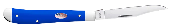 Slimline Trapper Royal Blue Synthetic 16403 Stainless Pocket Knife