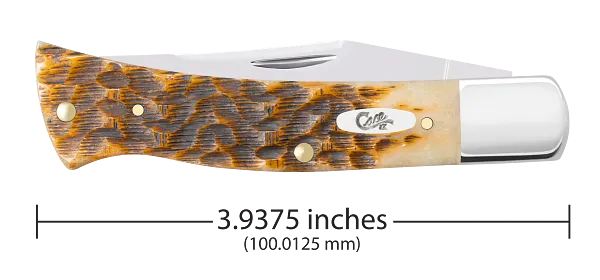 Case XX™ Axe Peach Seed Jig Amber Bone 10799 Stainless Pocket Knife
