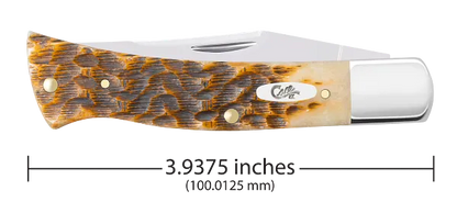 Case XX™ Axe Peach Seed Jig Amber Bone 10799 Stainless Pocket Knife