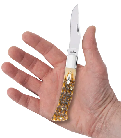 Case XX™ Axe Peach Seed Jig Amber Bone 10799 Stainless Pocket Knife