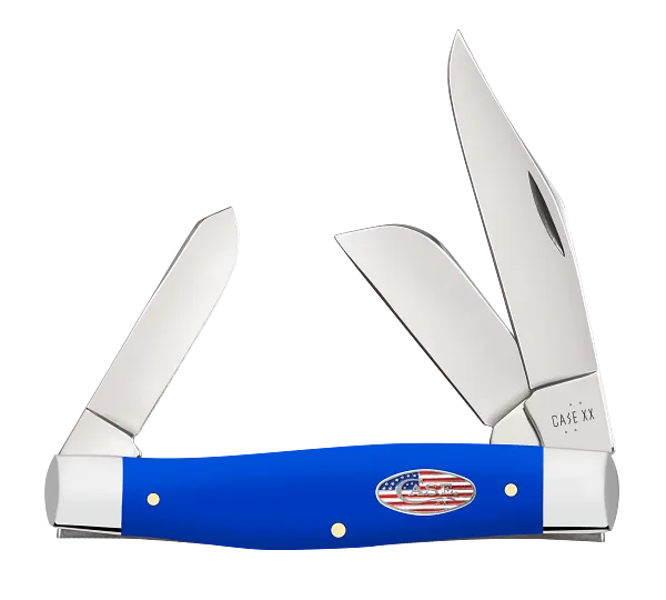 Large Stockman Royal Blue Synthetic 16405 Stainless Pocket Knife
