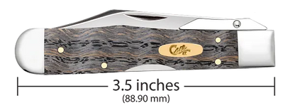 Cheetah Cub Black Curly Oak Wood 14013 Stainless Pocket Knife