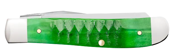 Case XX™ Mini Trapper Gator Jig Bright Green Bone 11441 Stainless Pocket Knife