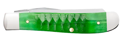Case XX™ Mini Trapper Gator Jig Bright Green Bone 11441 Stainless Pocket Knife
