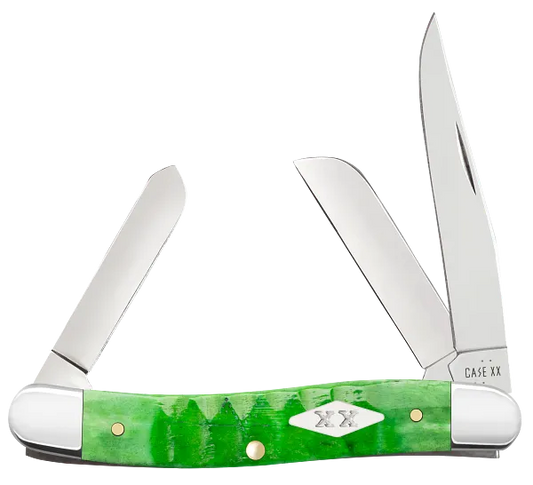 Case XX™ Medium Stockman Gator Jig Bright Green Bone