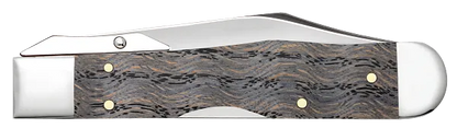 Cheetah Cub Black Curly Oak Wood 14013 Stainless Pocket Knife