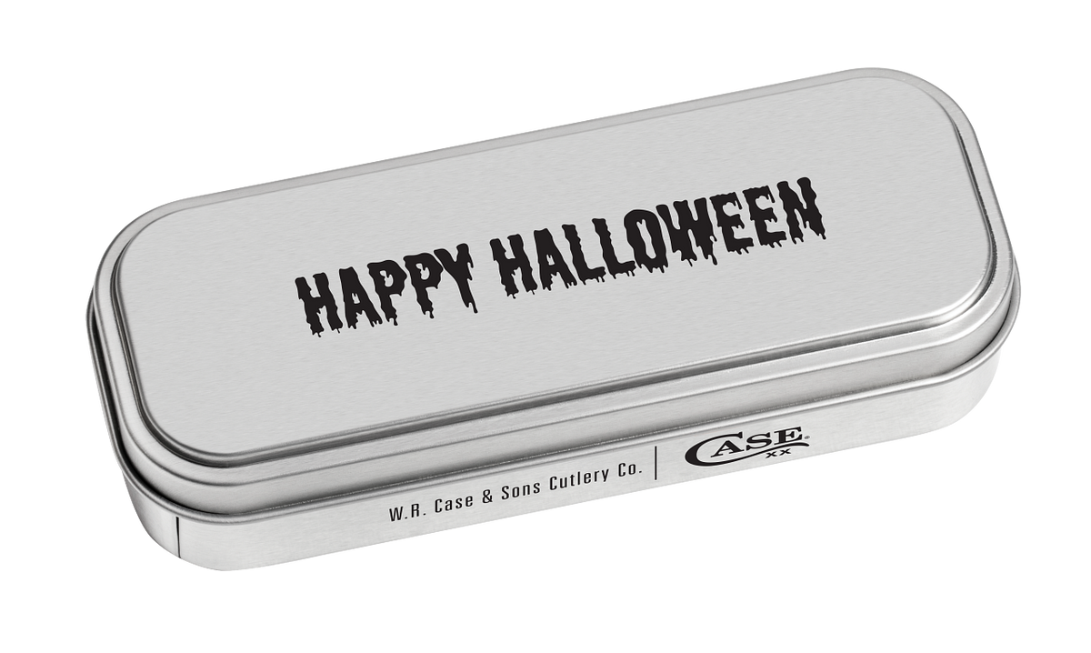 Trapper Orange Black Cat Halloween 13365 Stainless Pocket Knife