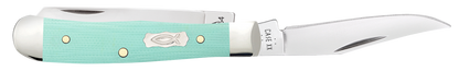 Case XX™ Tiny Trapper Ichthus Seafoam Green G-10 18110 Stainless Pocket Knife