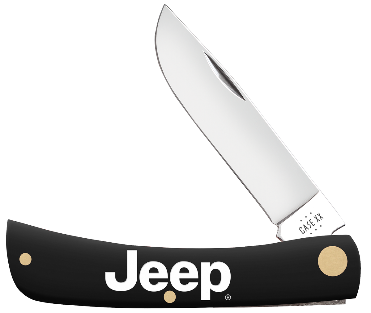 Jeep Sodbuster Jr 27015 Black Delrin Stainless Steel Pocket Knife
