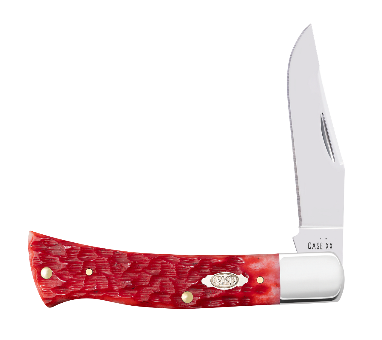 Case XX™ Axe Peach Seed Jig Dark Red Bone  Carbon Steel Pocket Knife