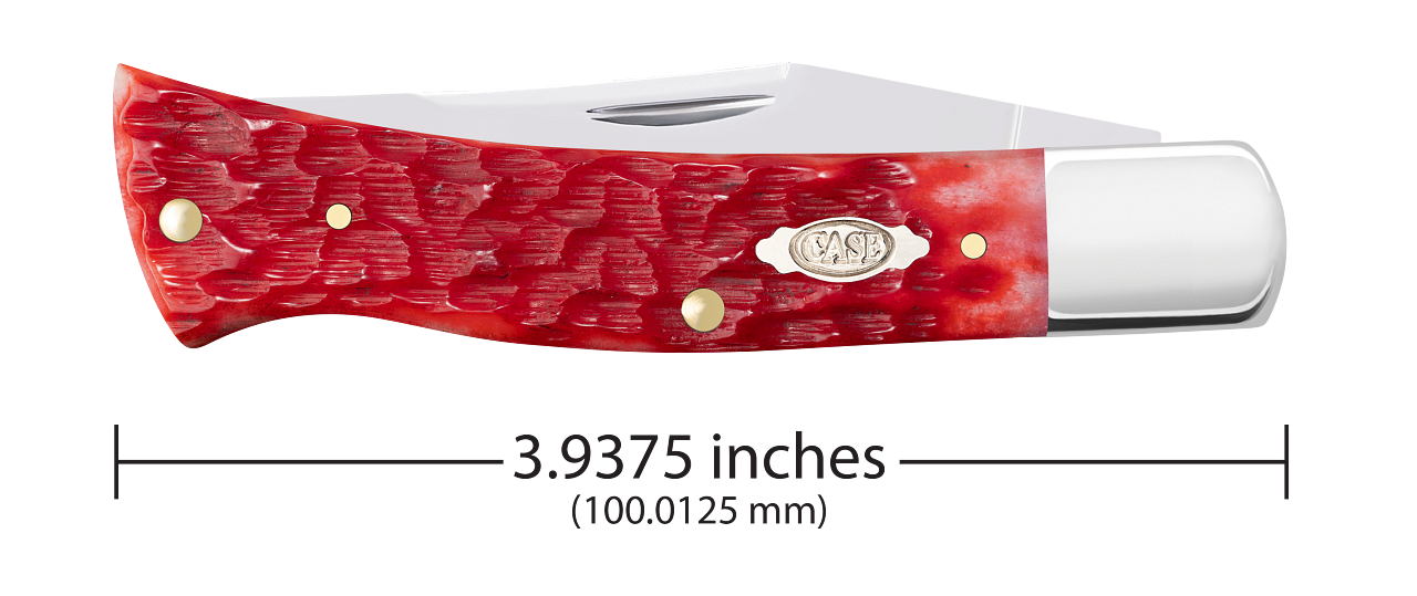 Case XX™ Axe Peach Seed Jig Dark Red Bone  Carbon Steel Pocket Knife