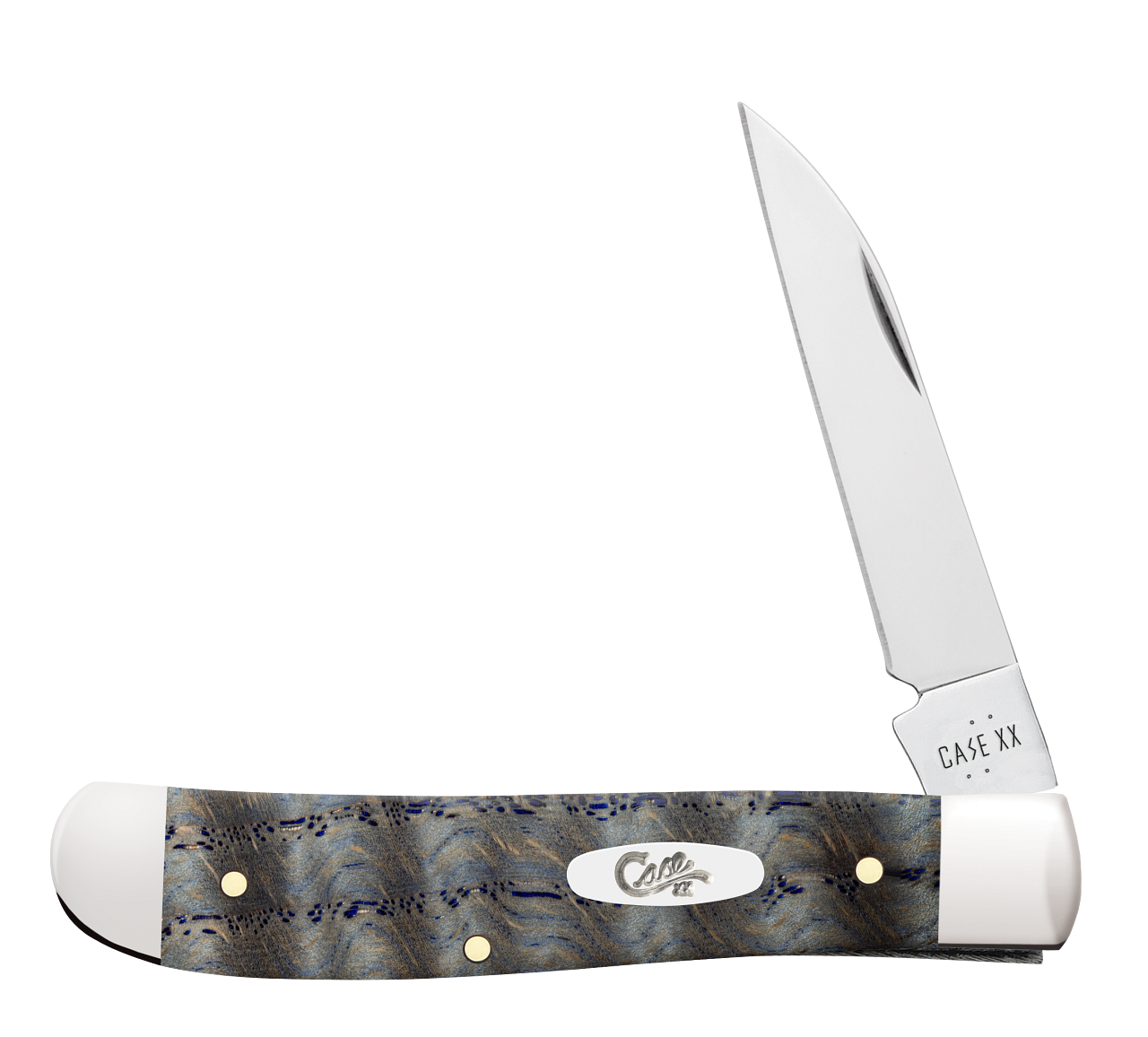 Case XX™ Mini Trapper Blue Curly Oak Wood