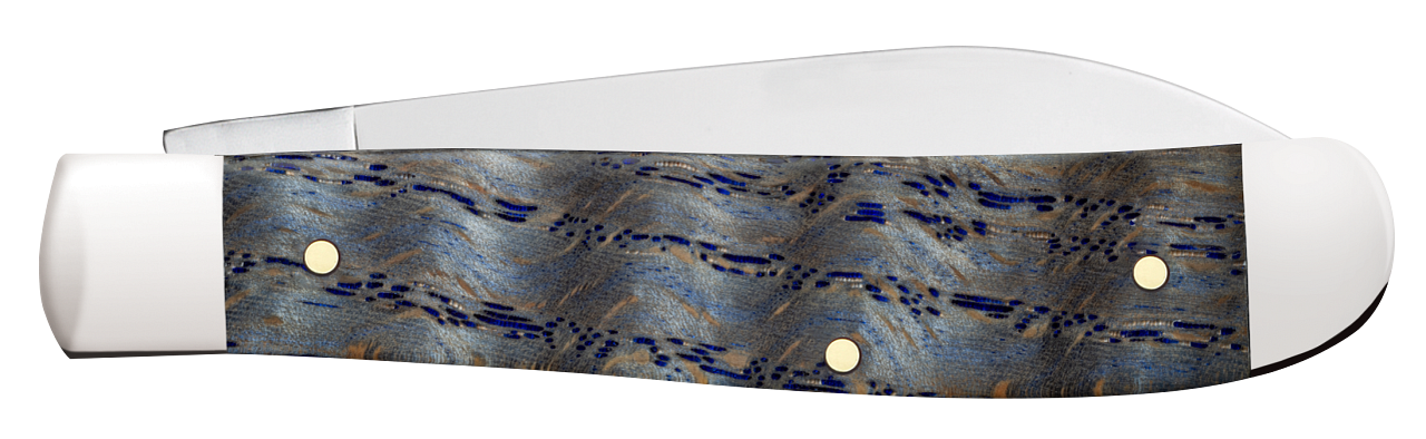 Case XX™ Mini Trapper Blue Curly Oak Wood