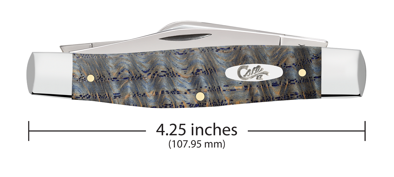 Case XX™ Large Stockman Blue Curly Oak Wood