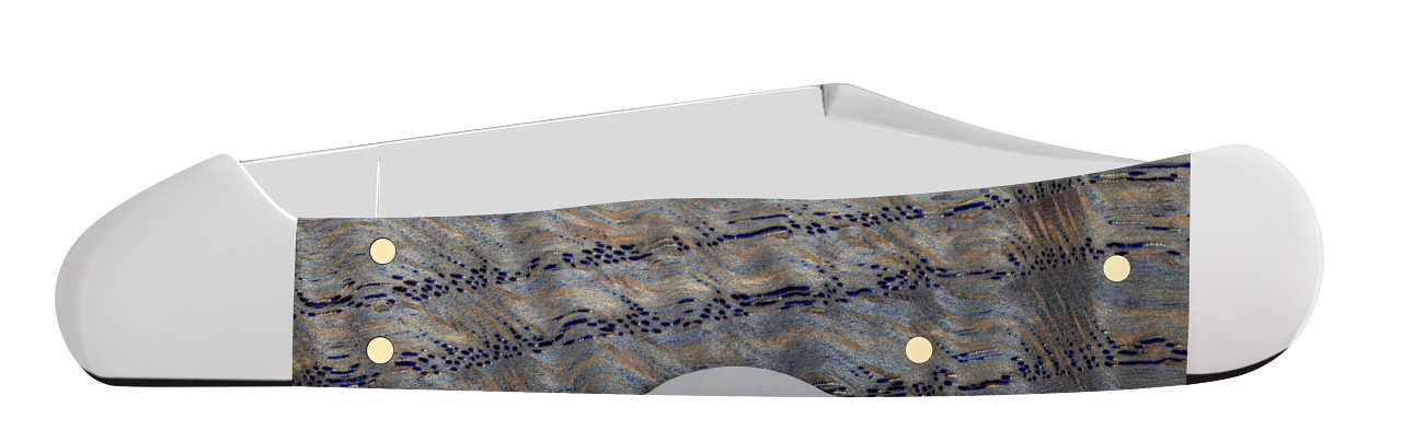 Case XX™ Copperlock Blue Curly Oak Wood