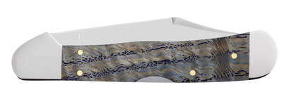 Case XX™ Copperlock Blue Curly Oak Wood