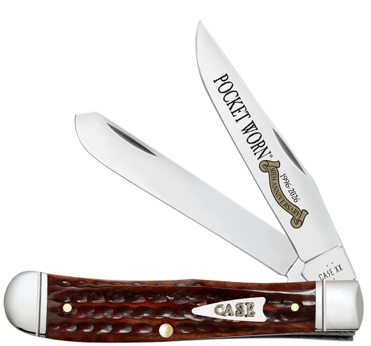 Case XX™ Trapper Pocket Worn 30th Mahogany Bone
