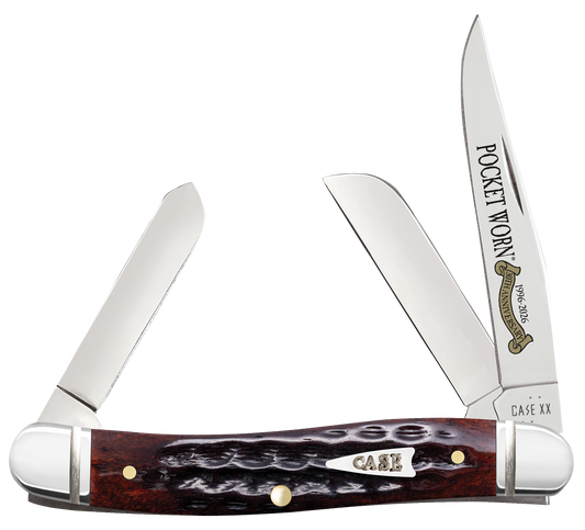 Case XX™ Medium Stockman Pocket Worn 30th Mahogany Bone