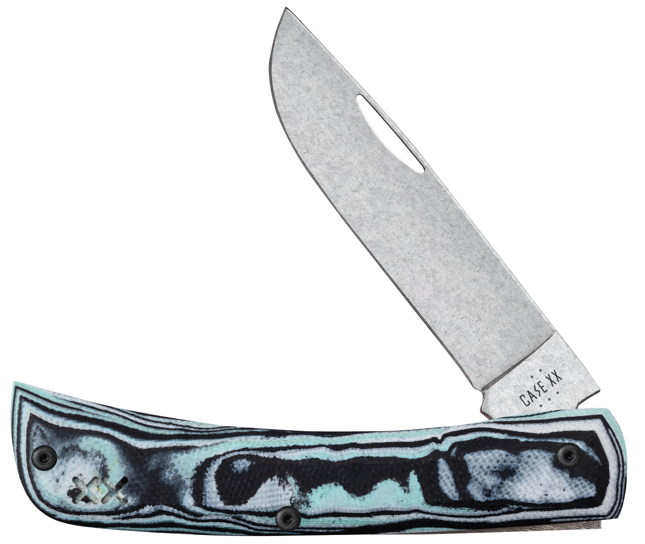 Sod Buster Jr Seafoam Green Burl G-10 66384 S35VN Stainless Pocket Knif