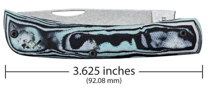 Sod Buster Jr Seafoam Green Burl G-10 66384 S35VN Stainless Pocket Knif