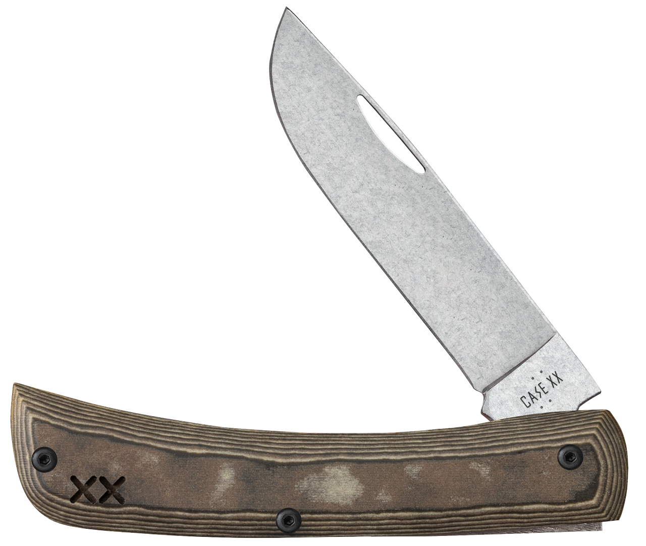 Sod Buster Jr Black & Tan Richlite and Black G-10 66388 S35VN Stainless Pocket Knife