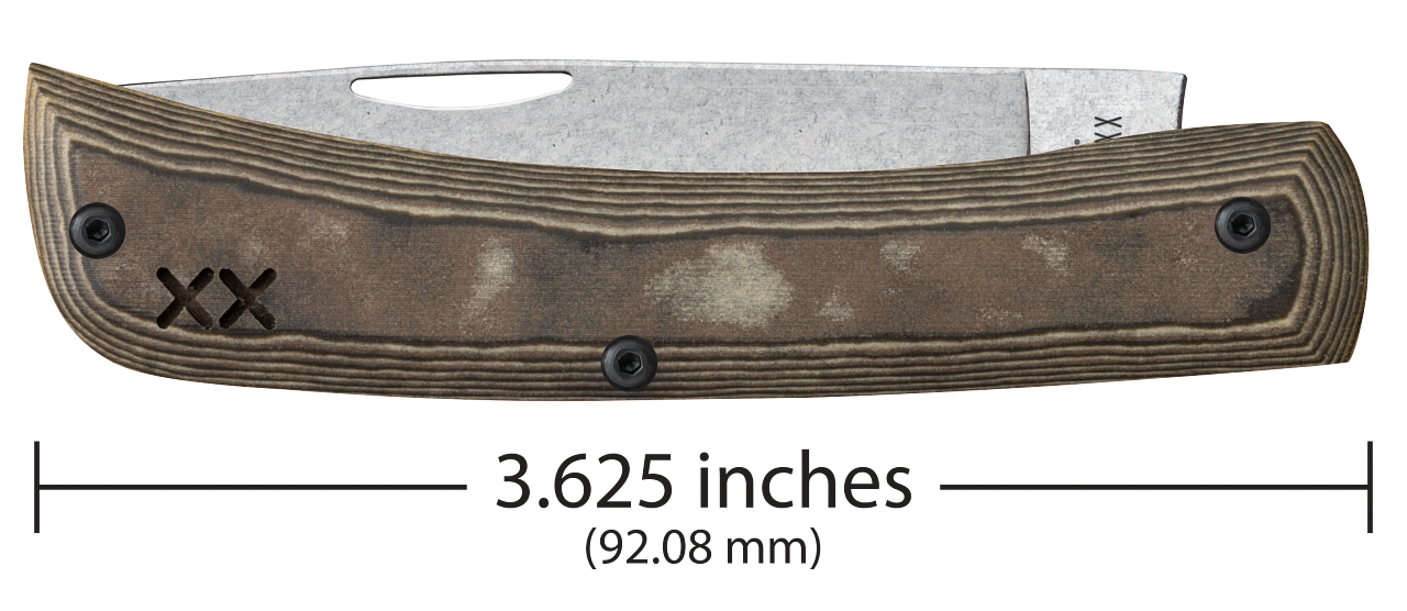 Sod Buster Jr Black & Tan Richlite and Black G-10 66388 S35VN Stainless Pocket Knife