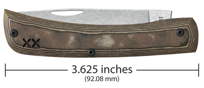 Sod Buster Jr Black & Tan Richlite and Black G-10 66388 S35VN Stainless Pocket Knife