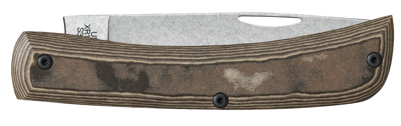 Sod Buster Jr Black & Tan Richlite and Black G-10 66388 S35VN Stainless Pocket Knife