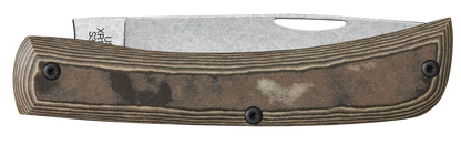 Sod Buster Jr Black & Tan Richlite and Black G-10 66388 S35VN Stainless Pocket Knife