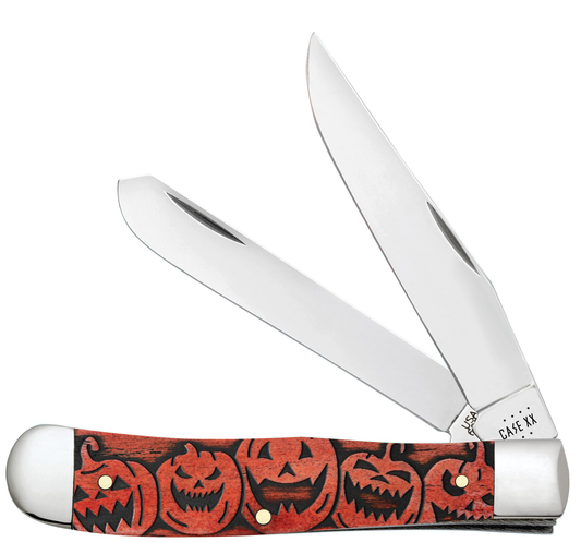 Jack-O-Lanterns Orange Bone Trapper with Etched Box