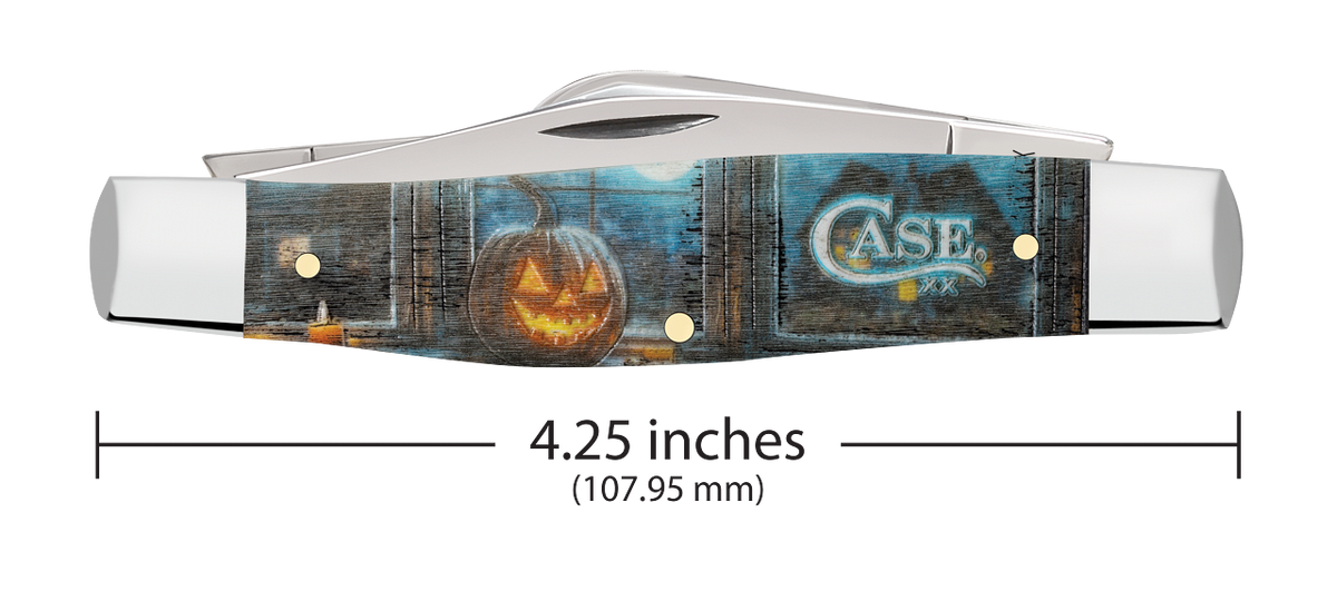 Large Stockman Halloween Colorwash Natural Bone 13366 Stainless Pocket Knife