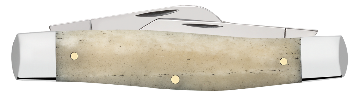 Large Stockman Halloween Colorwash Natural Bone 13366 Stainless Pocket Knife