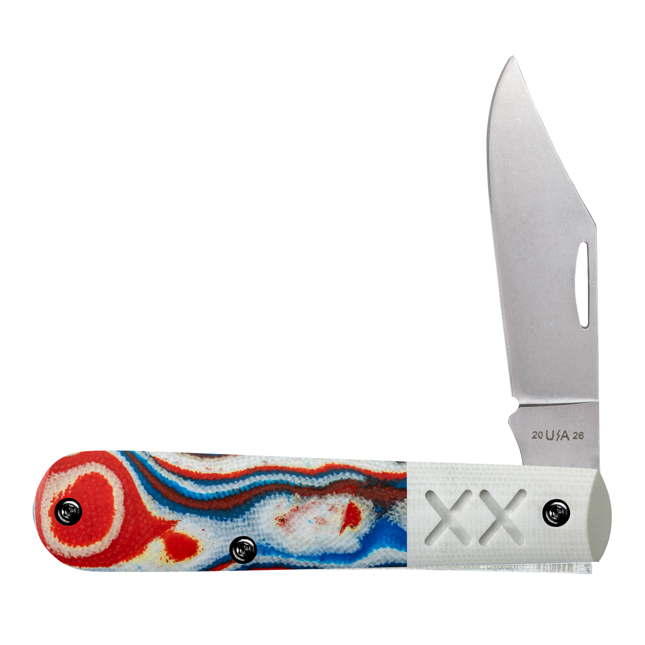 Case XX™ Barlow XR Crossroads Red, White & Blue Burl G-10 S35VN Steel 53164 Pocket Knife